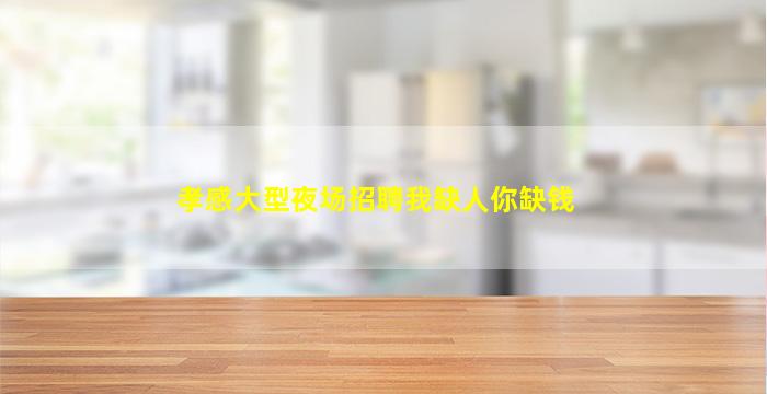 孝感大型夜场招聘我缺人你缺钱